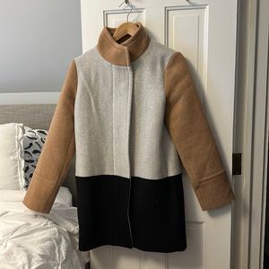 NWT J Crew colorblock coat sz 4